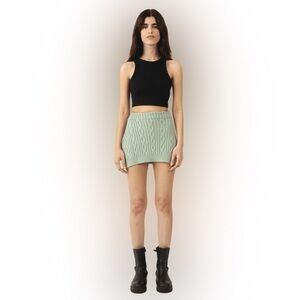 RASTAH MINT GREEN JACQUARD MINI SKIRT